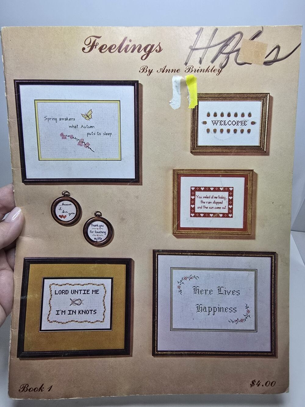 Feelings Samplers Cross Stitch Pattern Chart | Anne Brinkley Book 1